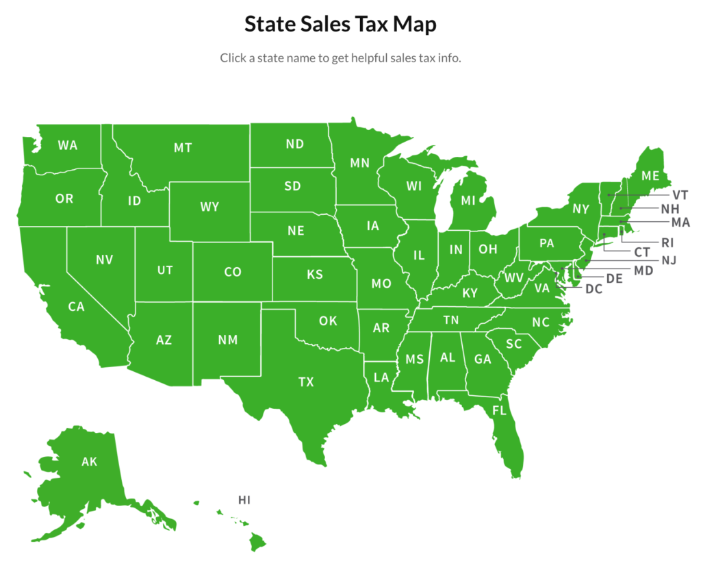 ecommerce sales tax by state